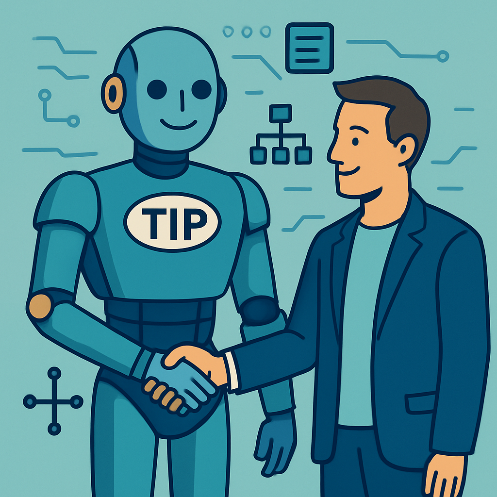 TIP robot handshake